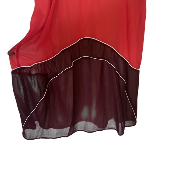 Living Doll Flowy Tassel Tie Shoulder Strap Dress Size XL  Coral Maroon - Picture 3 of 14